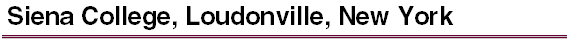 Siena College, Loudonville, New York